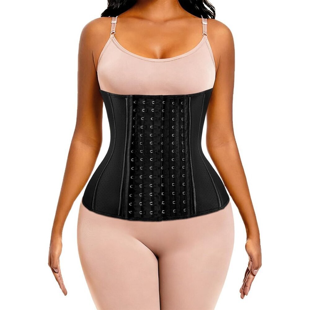 Waist Trainer Latex Steel Bones Extender Corset for Women Body Shaper